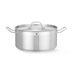 HENDI Kochtopf, niedrig - mit Deckel, Profi Line, 12L,...