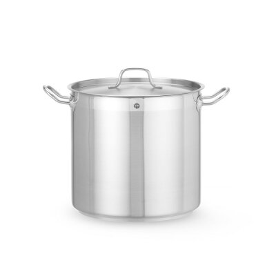 HENDI Schmortopf hoch - mit Deckel, Profi Line, 15,9L, ⌀280x(H)260mm