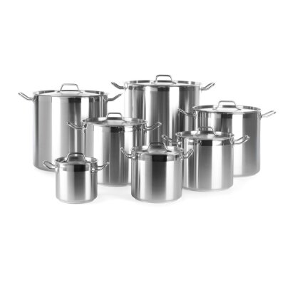 HENDI Schmortopf hoch - mit Deckel, Profi Line, 15,9L, ⌀280x(H)260mm