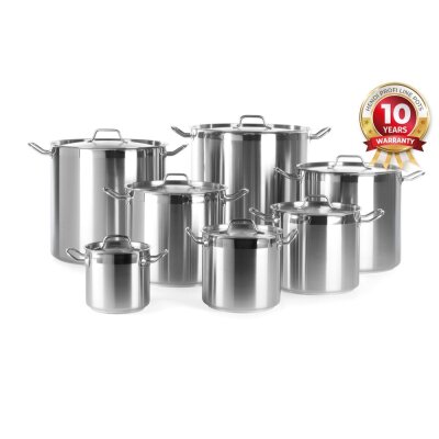 HENDI Schmortopf hoch - mit Deckel, Profi Line, 50L, ⌀400x(H)400mm