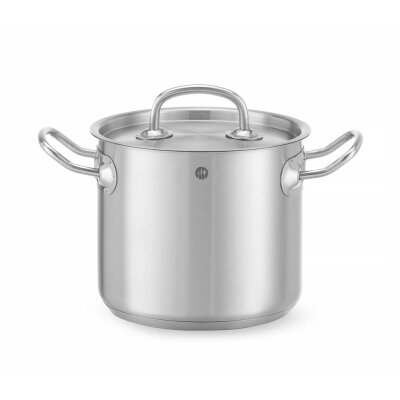 HENDI Kochtopf, hoch - mit Deckel, Kitchen Line, 9L, ⌀240x(H)200mm