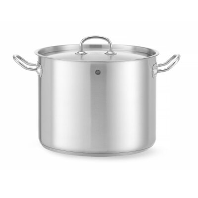 HENDI Kochtopf, hoch - mit Deckel, Kitchen Line, 13,5L, ⌀280x(H)220mm