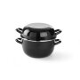 HENDI Muscheltopf, emailliert - mit Deckel, 4,2L, ⌀260x(H)210mm