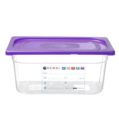 HENDI Gastronorm-Deckel violett, GN 1/3, Violett, 325x176mm