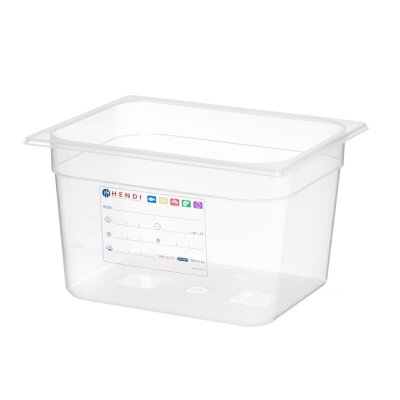 HENDI Gastronorm-Behälter 1/2, GN 1/2, 12,5L, Transparent, 325x265x(H)200mm
