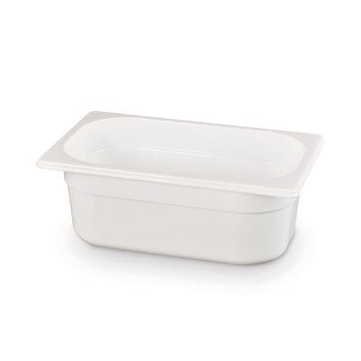 HENDI Gastronorm-Behälter 1/4, GN 1/4, 1,8L, Weiß, 265x162x(H)65mm