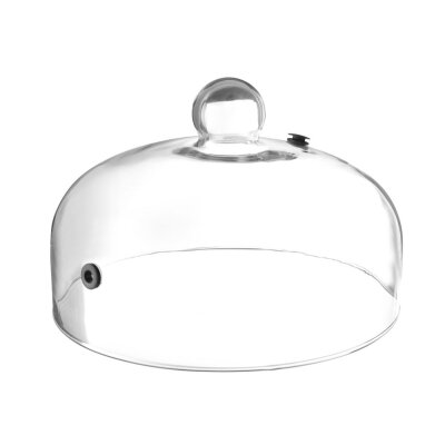 HENDI Glasglosche mit Lüftungsöffnung, Servierglosche, ⌀260x(H)175mm