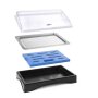 HENDI Rolltop-Display gekühlt - GN 1/1, Set inkl. Kühlelement, 555x357x(H)175mm