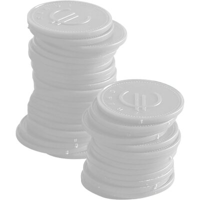 BarUp Pfandmünzen - 100 Stk., Rot, 100 Stk., ⌀25mm