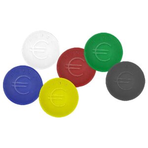 BarUp Pfandmünzen - 100 Stk., Weiß, 100 Stk.,...
