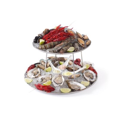 HENDI Ständer für Meeresfrüchte-Serviertablett, Nur Untergestell, ⌀250x(H)190mm