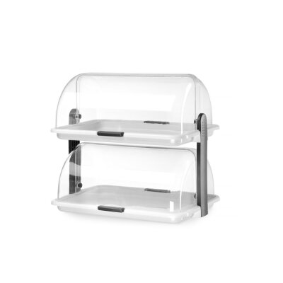 HENDI Rolltop-Display - doppelt, 465x310x(H)410mm