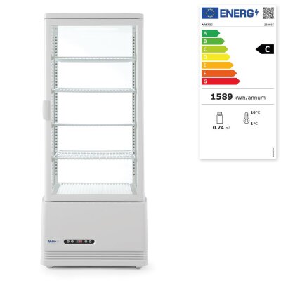 Arktic Aufsatz-Kühlvitrine 98 Liter, weiß, 230V/210W, 444x397x(H)1100mm