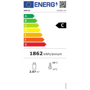 Arktic Kühlvitrine 270 Liter, Schwarz, 230V/290W,...