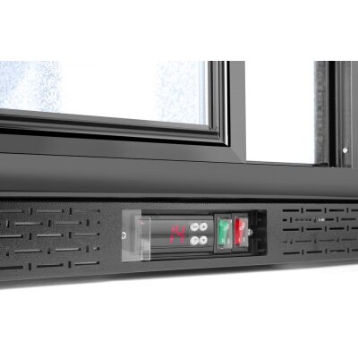 Arktic Kühlschrank hinten mit doppelten Schiebetüren, 158L, Schwarz, 220-240V/160W, 900x520x(H)865mm