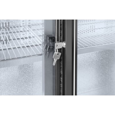 Arktic Kühlschrank hinten mit doppelten Schiebetüren, 158L, Schwarz, 220-240V/160W, 900x520x(H)865mm