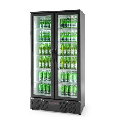 Arktic Kühlschrank mit doppelter Tür auf der Rückseite, 384L, Schwarz, 220-240V/365W, 900x530x(H)1820mm