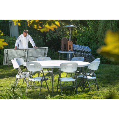 AmerBox Catering-Sessel, Max. Last 175 kg., Weiß, 540x440x(H)840mm