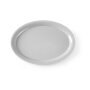 HENDI Fast-Food-Tablett aus Polypropylen, oval, Grau, 265x195x(H)15mm