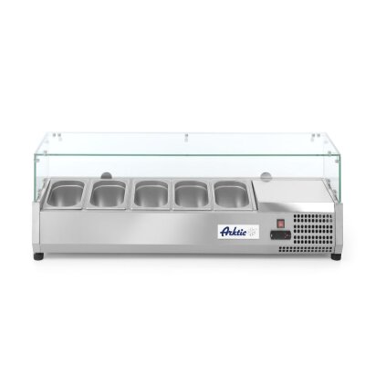 Arktic Aufsatz-Kühlvitrine Gastronorm 1/4, 8x GN 1/4, 230V/180W, 1805x335x(H)430mm