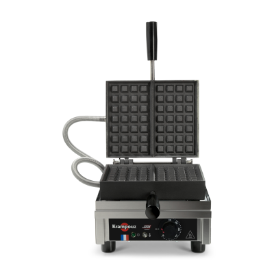 KRAMPOUZ Waffeleisen 4x7 Lüttich Waffel 90° Öffnung Waffle Maker Modell WECAHC