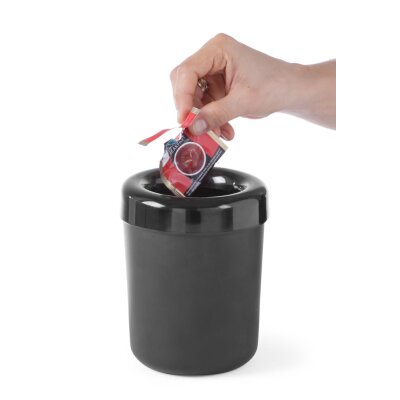 HENDI Tischabfalleimer oder Besteckhalter, Schwarz, ⌀130x(H)160mm