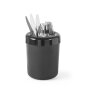 HENDI Tischabfalleimer oder Besteckhalter, Schwarz, ⌀130x(H)160mm