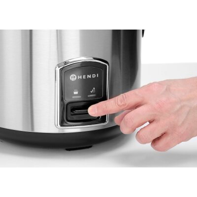 HENDI Reiskocher mit Dampfgarfunktion, Profi Line, 1,8L, 230V/700W, ⌀280x(H)285mm