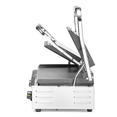 HENDI Kontaktgrill - Doppelversion, oben gerillt, unten glatt, 230V/3600W, 570x375x(H)216mm