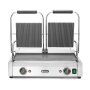 HENDI Kontaktgrill - Doppelversion, oben gerillt, unten glatt, 230V/3600W, 570x375x(H)216mm