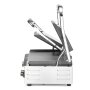 HENDI Kontaktgrill - Doppelversion, oben gerillt, unten glatt, 230V/3600W, 570x375x(H)216mm