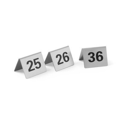 HENDI Tischnummern, Nummer 25-36, 50x35x(H)40mm