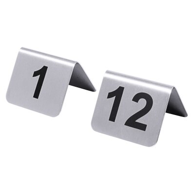 CONTACTO Tischnummern mit Nummern 1 bis 12