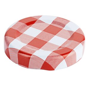CONTACTO Marmeladenglas, rot-weiß