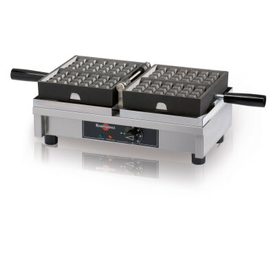 KRAMPOUZ Waffeleisen 4x6 Brüssel 180° einfach L/R-Öffnung Waffle Maker Modell WECABA