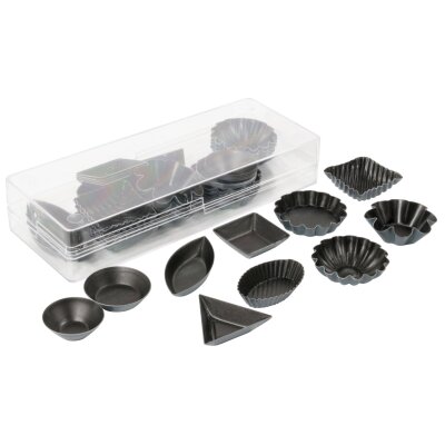CONTACTO Antihaft-Petits-Fours-Set mit 50 St. in 10 verschiedenen Formen