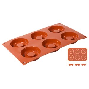 CONTACTO Silikon Backmatte, SAVARIN mit 6 Formen