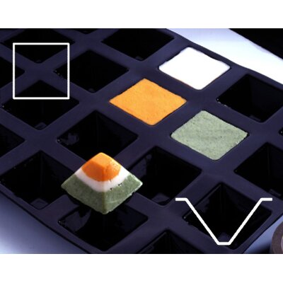 CONTACTO Silikon-Backmatte Pyramide 5 cm x 5 cm x 3,5 cm