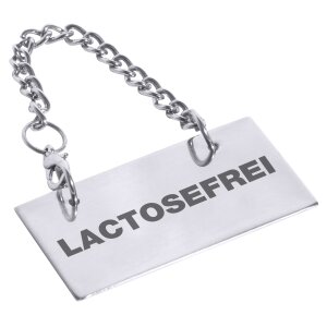 CONTACTO Schild für Kannen lactosefrei