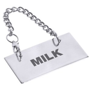 CONTACTO Schild für Kannen MILK