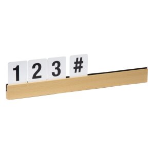 CONTACTO Buchstabenleiste teak
