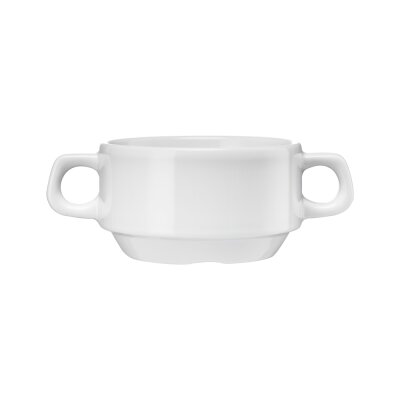 Lubiana Suppentasse mit Henkeln aus der Porzellanserie Kaszub/Hel 0,32 Liter