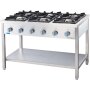 STALGAST Gasherd Serie 700 - G20, 6-Brenner (3,5+2x5+2x7+9), 1200 x 700 x 850 mm (BxTxH)