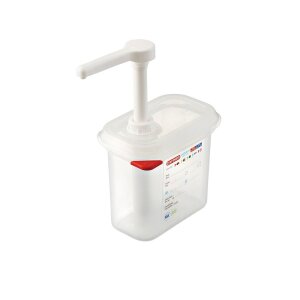 Araven Pumpspender GN 1/9 aus Polypropylen, Inhalt 1,5 L