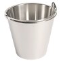 Linden Edelstahleimer PREMIUM, ohne Bodenreifen, mit Ma&szlig;einteilung, 7 Liter
