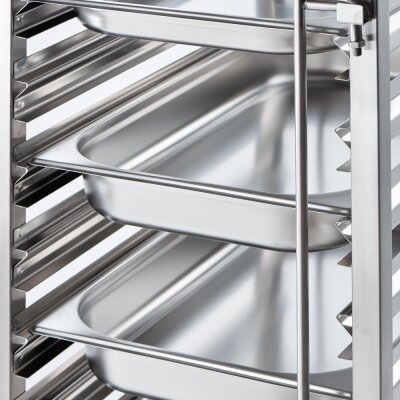 STALGAST Tablettwagen aus Edelstahl, passend für 14 x GN 1/1, 380 x 550 x 1735 mm (BxTxH)