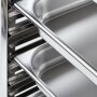 STALGAST Tablettwagen aus Edelstahl, passend für 14 x GN 1/2, 590 x 670 x 1735 mm (BxTxH)