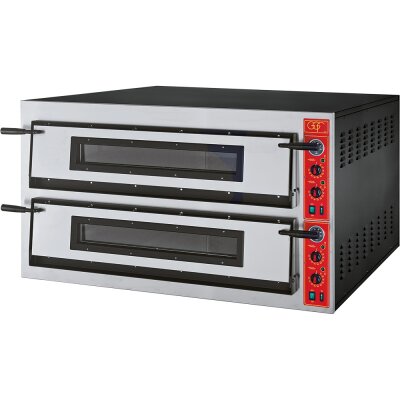 GGF Pizzaofen mit zwei Kammern für 18 Pizzen à 360 mm, 26,4 kW, 1370 x 1210 x 750 mm (BxTxH)