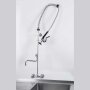 STALGAST Geschirrbrause mit Mischbatterie, Zweiloch-Wandmontage, mit Wasserhahn, zwei Mischventile