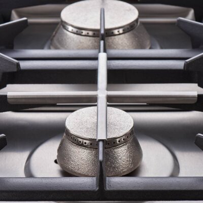 STALGAST Gasherd mit 4 Brennern (2x5+2x7) und Gas-Backofen GN2/1, Serie 700 ND